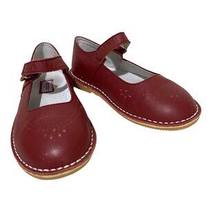 L'Amour Antonia Perforated Classic Leather Mary Jane Girls Toddler Size 13 Red